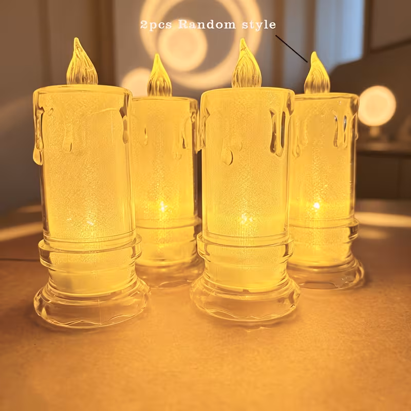 fei led flameless candle led column candle including battery family candlelight dinners valentines day wedding birthday bedroom decoration random 2pcs 8