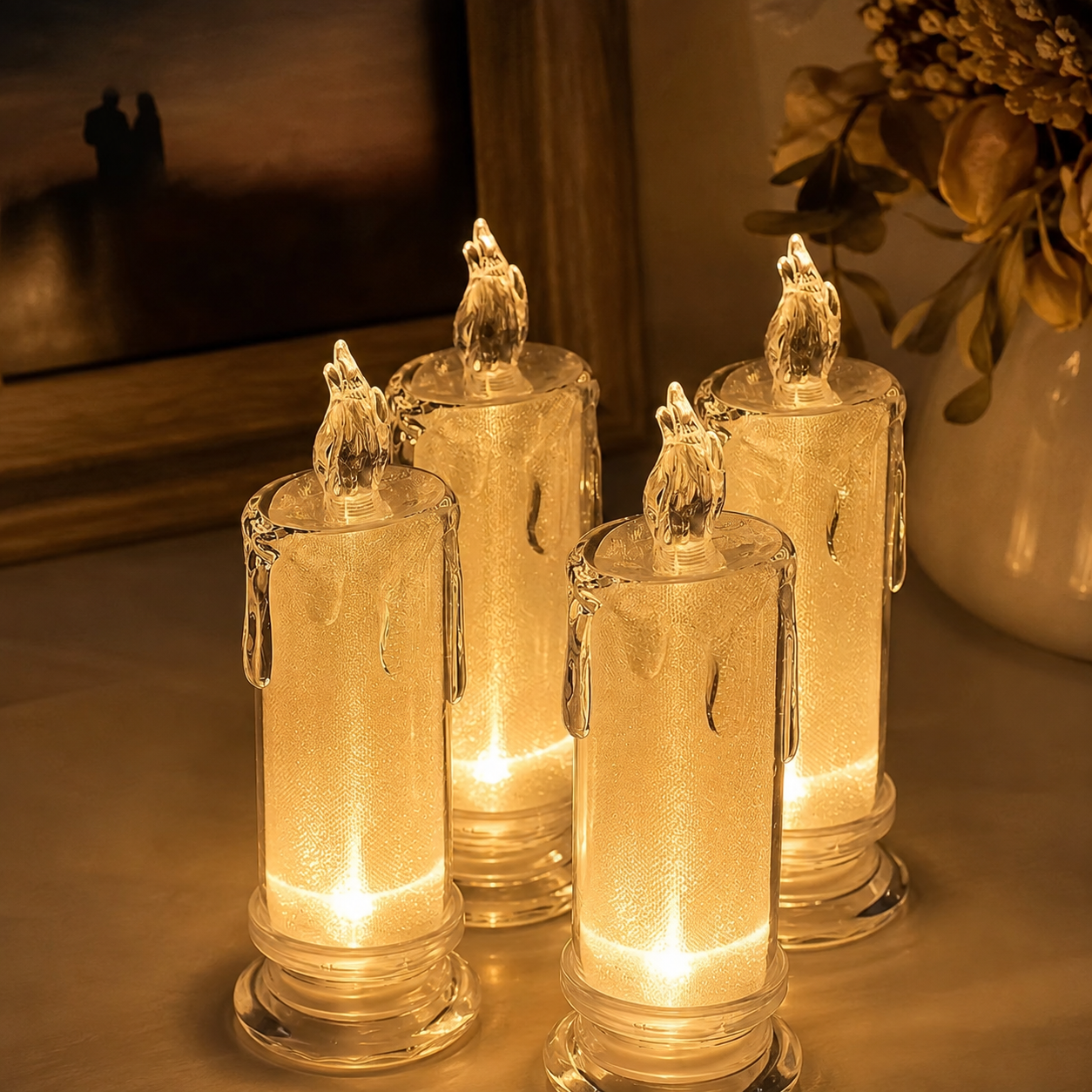 LED Flameless Pillar Candle With Battery For Home Decor And Parties