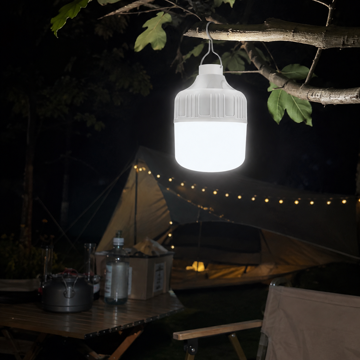 One Piece Portable USB Rechargeable LED Bulb With Hanging Hook