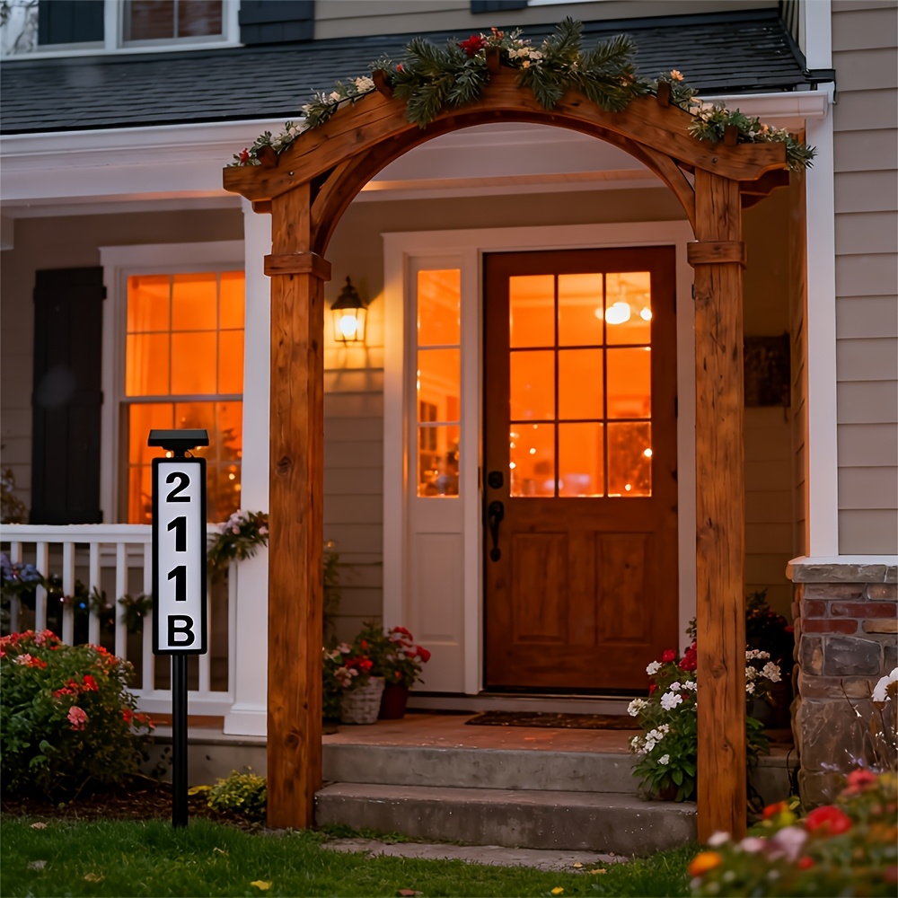 Solar Powered House Number Lawn Lamp For Outdoor Addresses