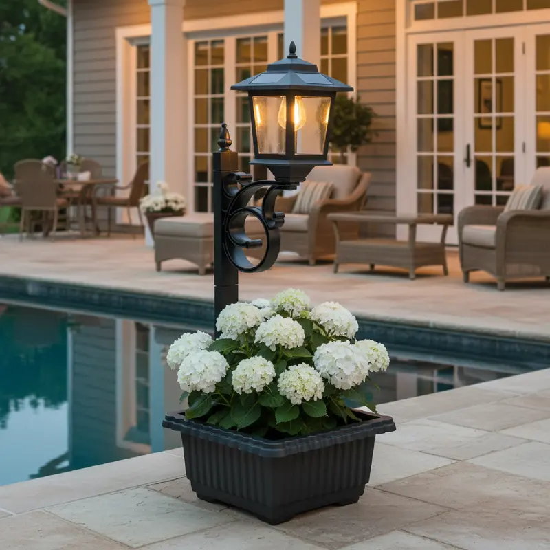 Solar Post Light With Planter Room Decor For Easter Wedding Decorations