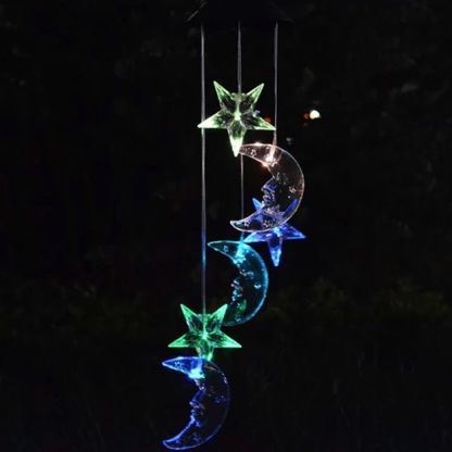 Solar Wind Chime With Color Changing LED Waterproof Outdoor Decorative Lights - Solar Flame Torch
