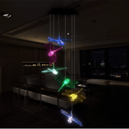Solar Wind Chime With Color Changing LED Waterproof Outdoor Decorative Lights - Solar Flame Torch