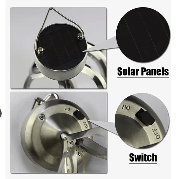 Solar LED Wind Chime-Solar Flame Torch