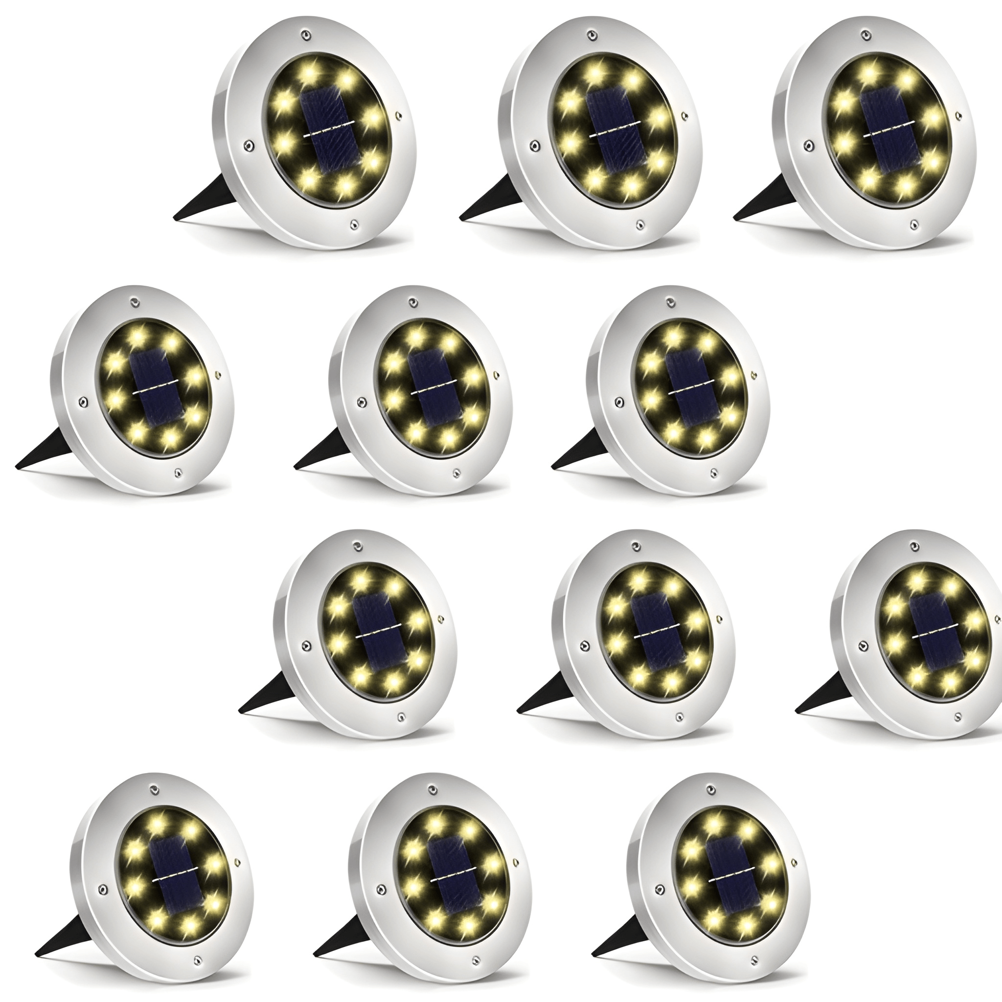 Waterproof Solar Pathway Lights for Gardens and Walkways Set