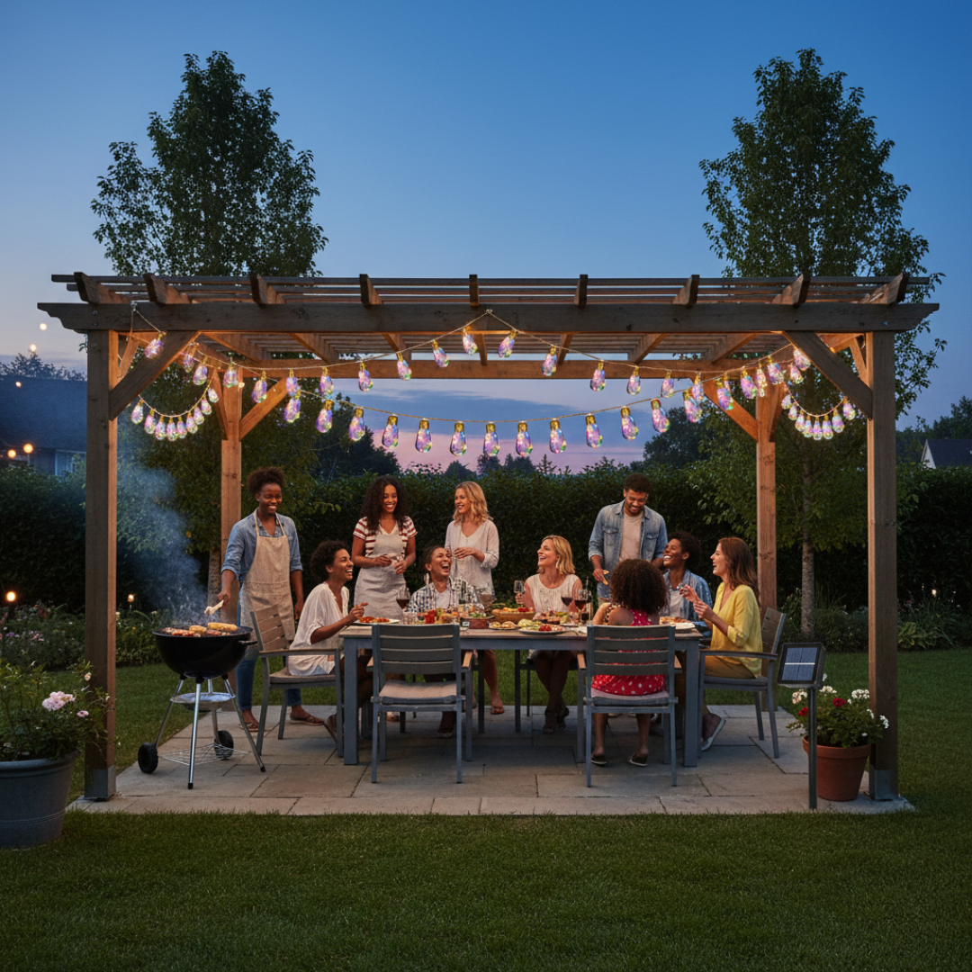 24FT Solar Outdoor String Lights