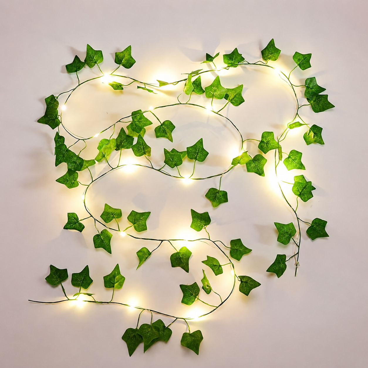 Battery Operated Green Leaf Fairy Lights For Bedroom And Wedding Decor