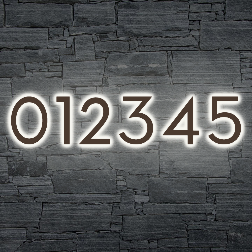 Solar Powered LED House Number Light With Wall Mount Design