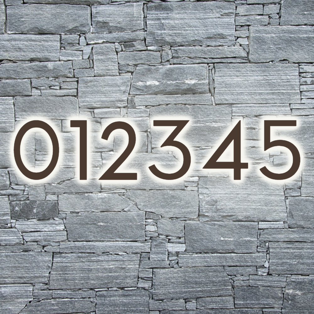 Solar Powered LED House Number Light With Wall Mount Design