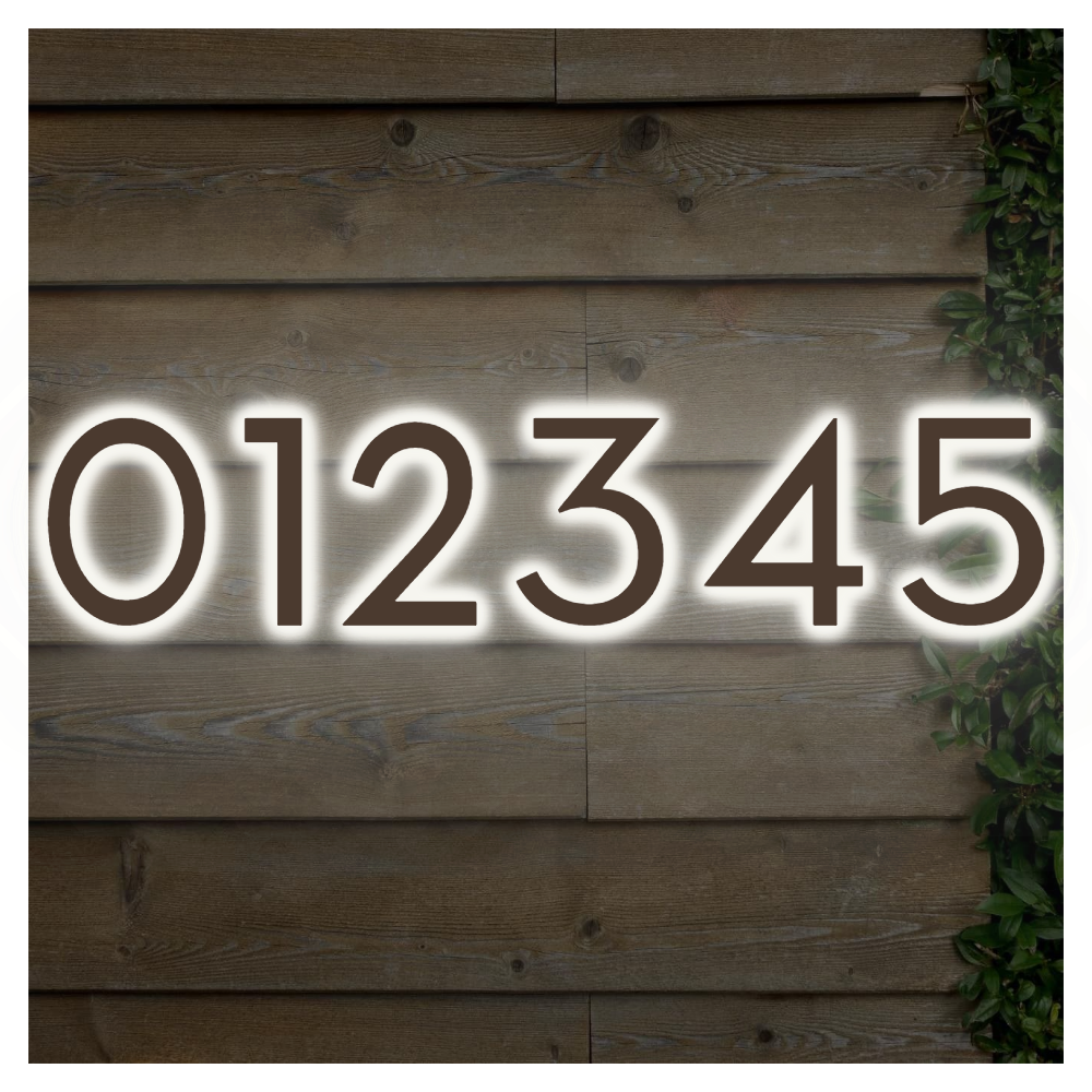 Solar Powered LED House Number Light With Wall Mount Design