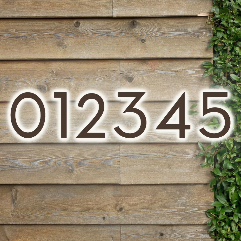 Solar Powered LED House Number Light With Wall Mount Design