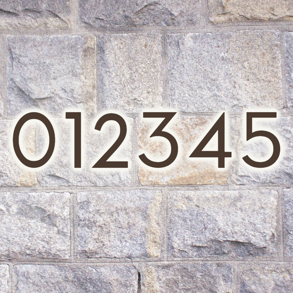 Solar Powered LED House Number Light With Wall Mount Design