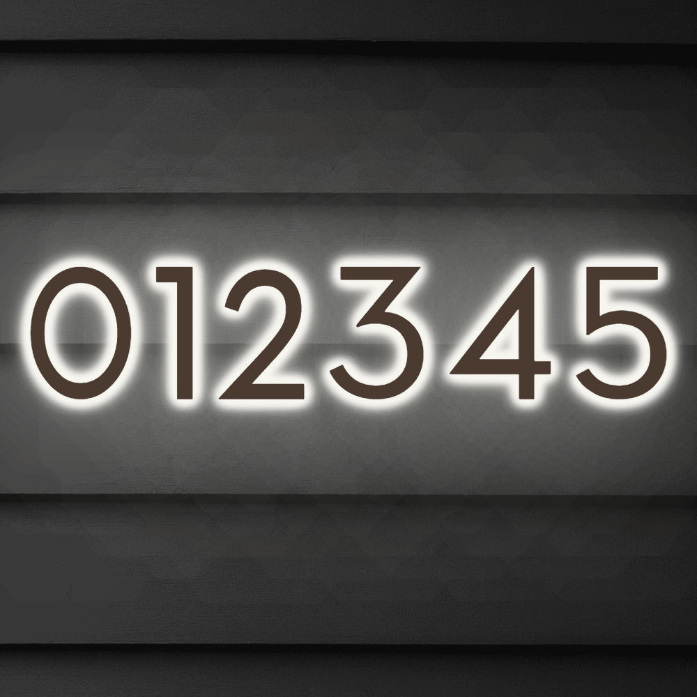 Solar Powered LED House Number Light With Wall Mount Design