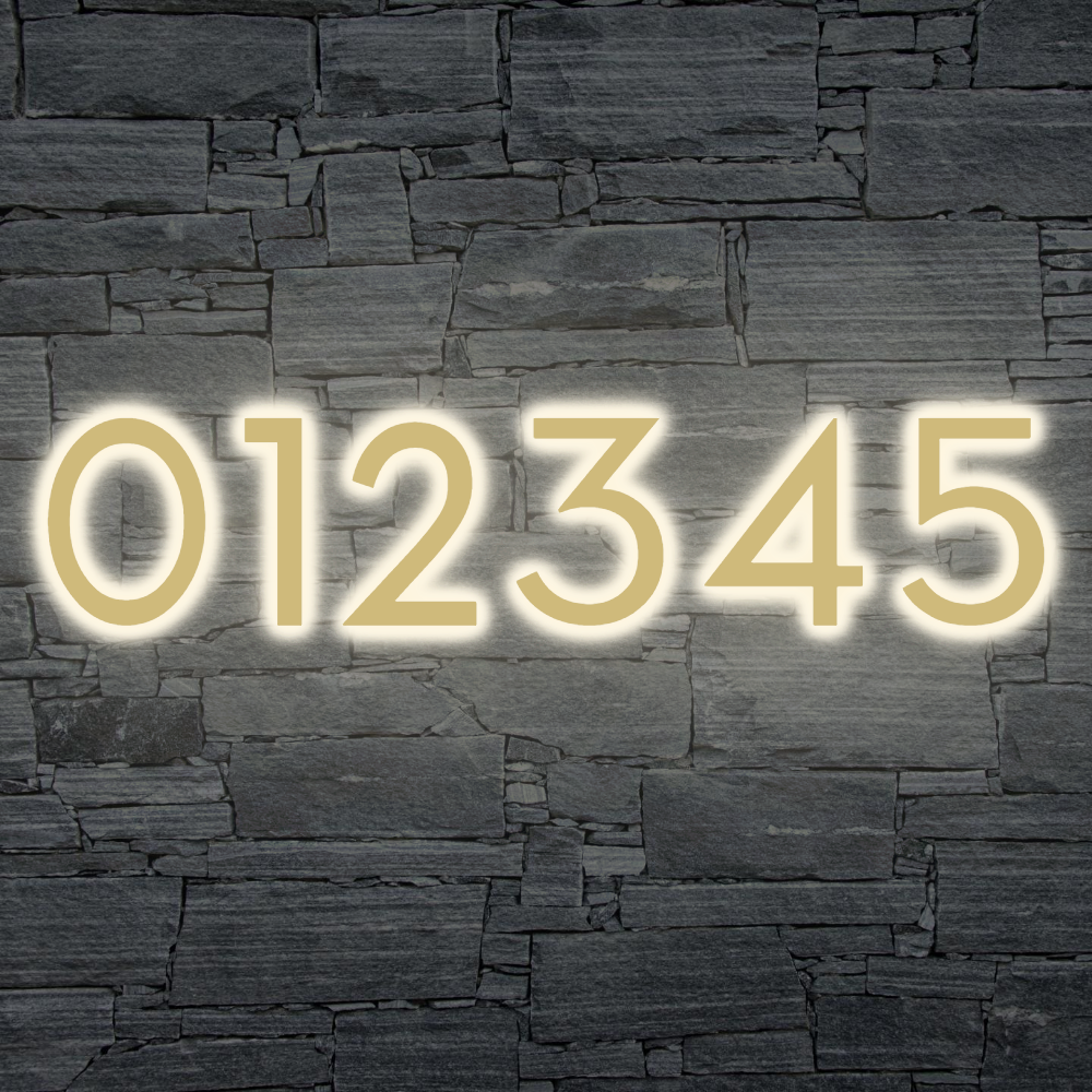 Solar Powered LED House Number Light With Wall Mount Design