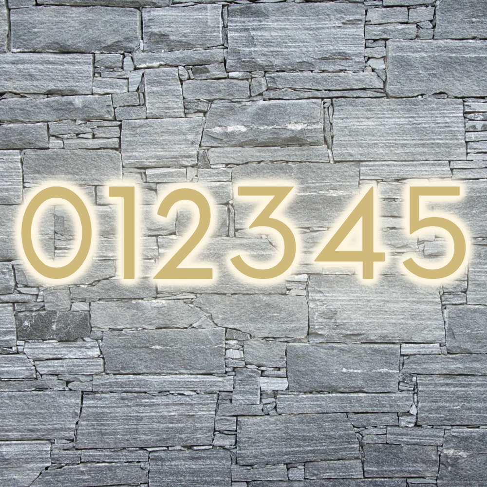 Solar Powered LED House Number Light With Wall Mount Design