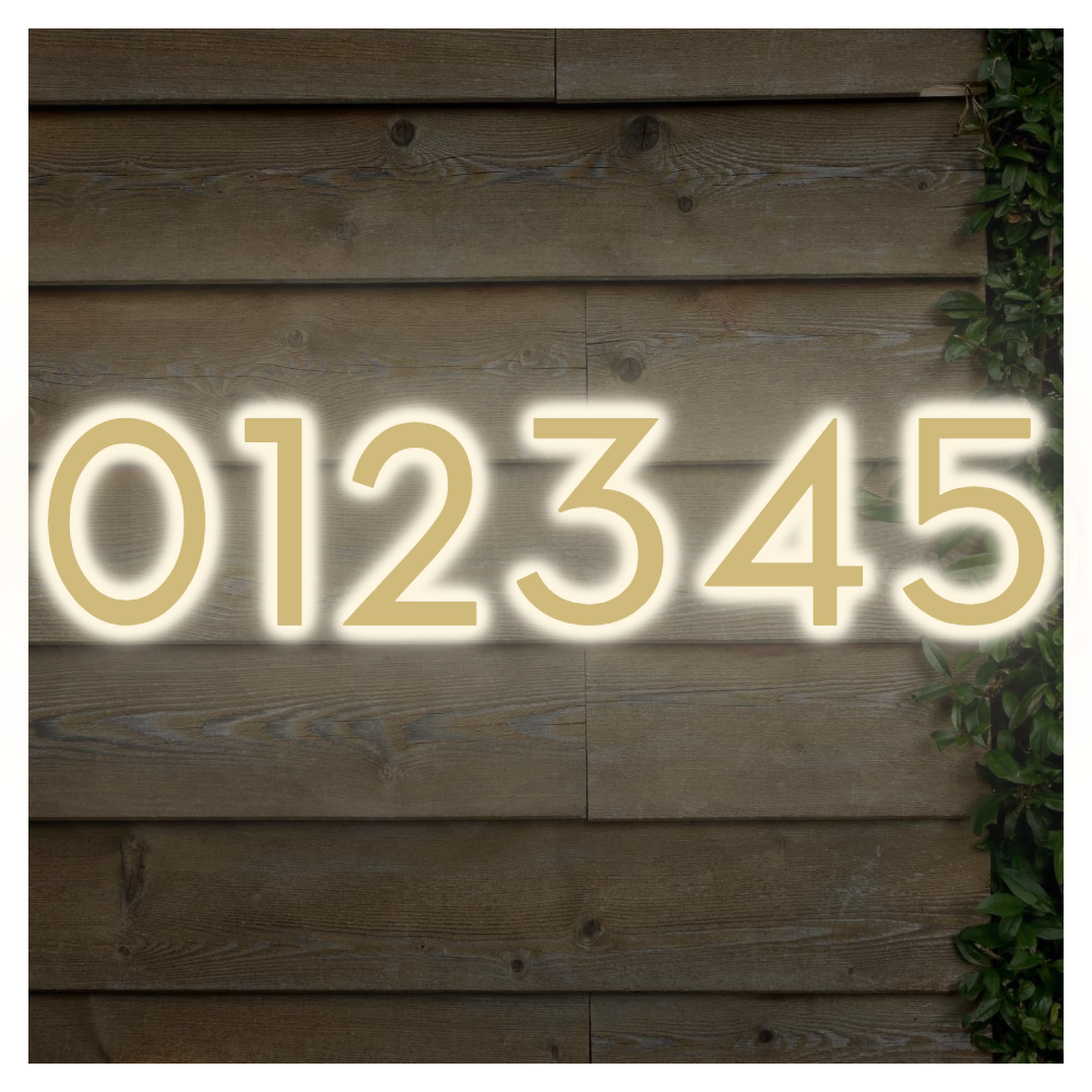 Solar Powered LED House Number Light With Wall Mount Design