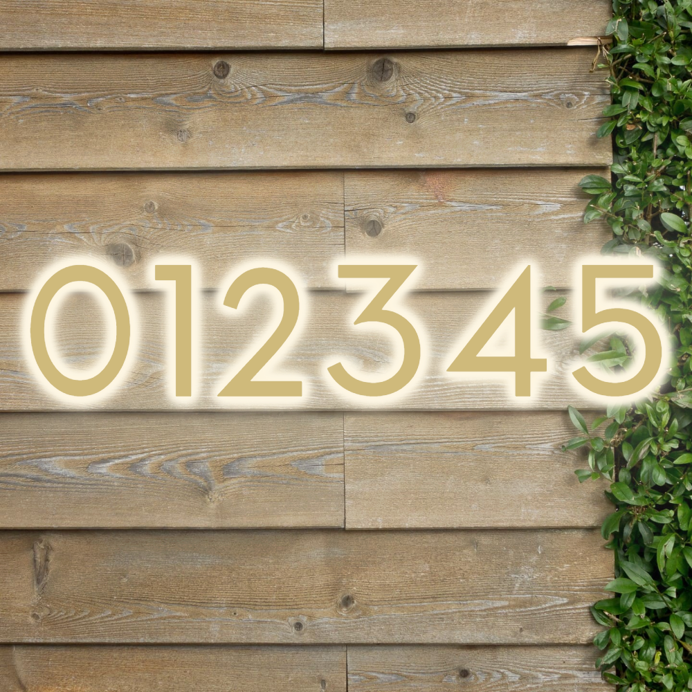 Solar Powered LED House Number Light With Wall Mount Design
