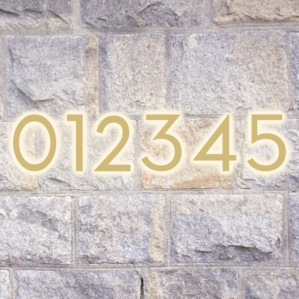 Solar Powered LED House Number Light With Wall Mount Design