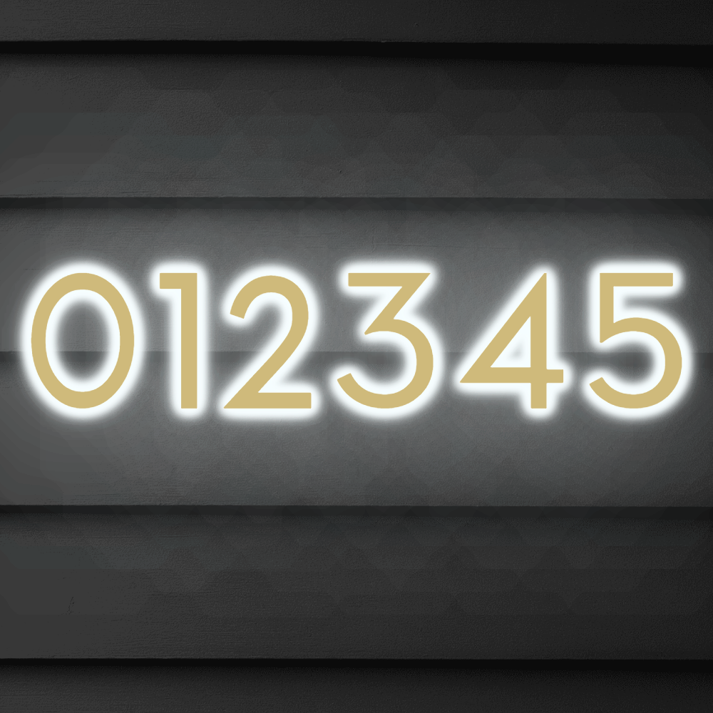 Solar Powered LED House Number Light With Wall Mount Design