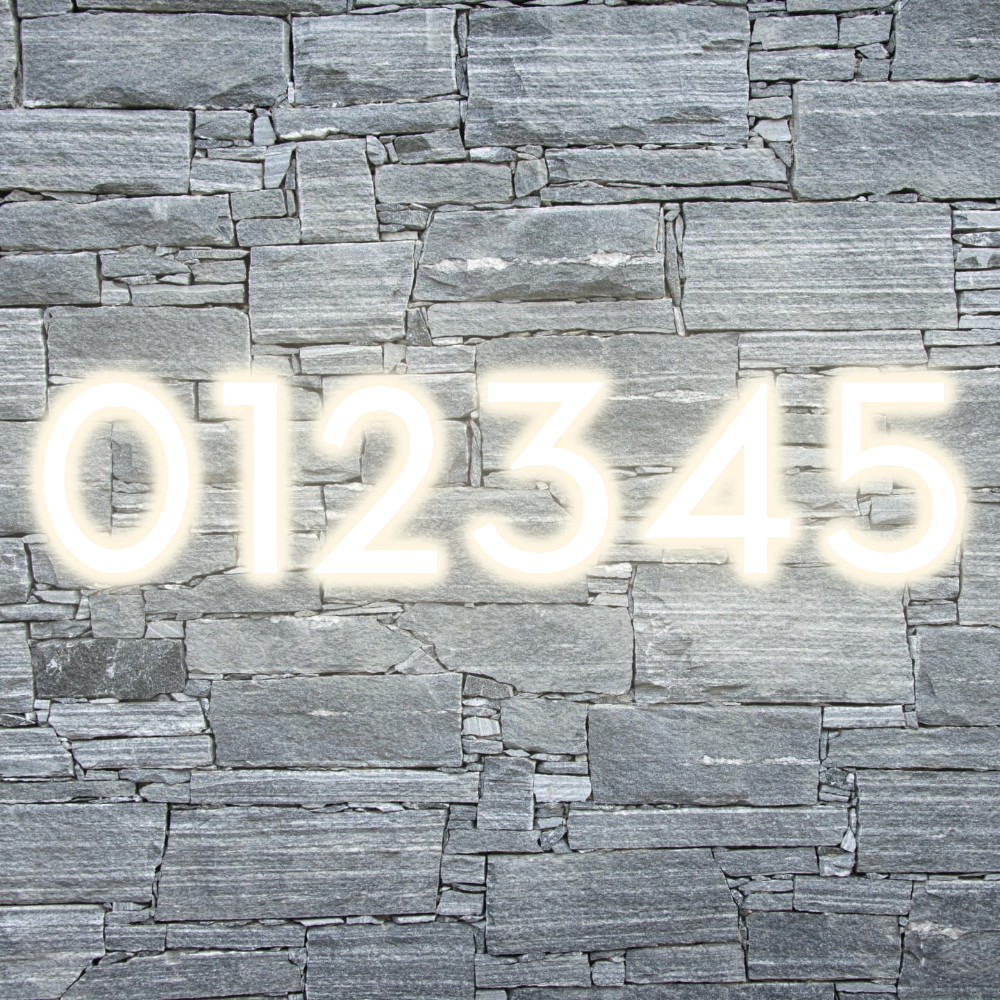 Solar Powered LED House Number Light With Wall Mount Design