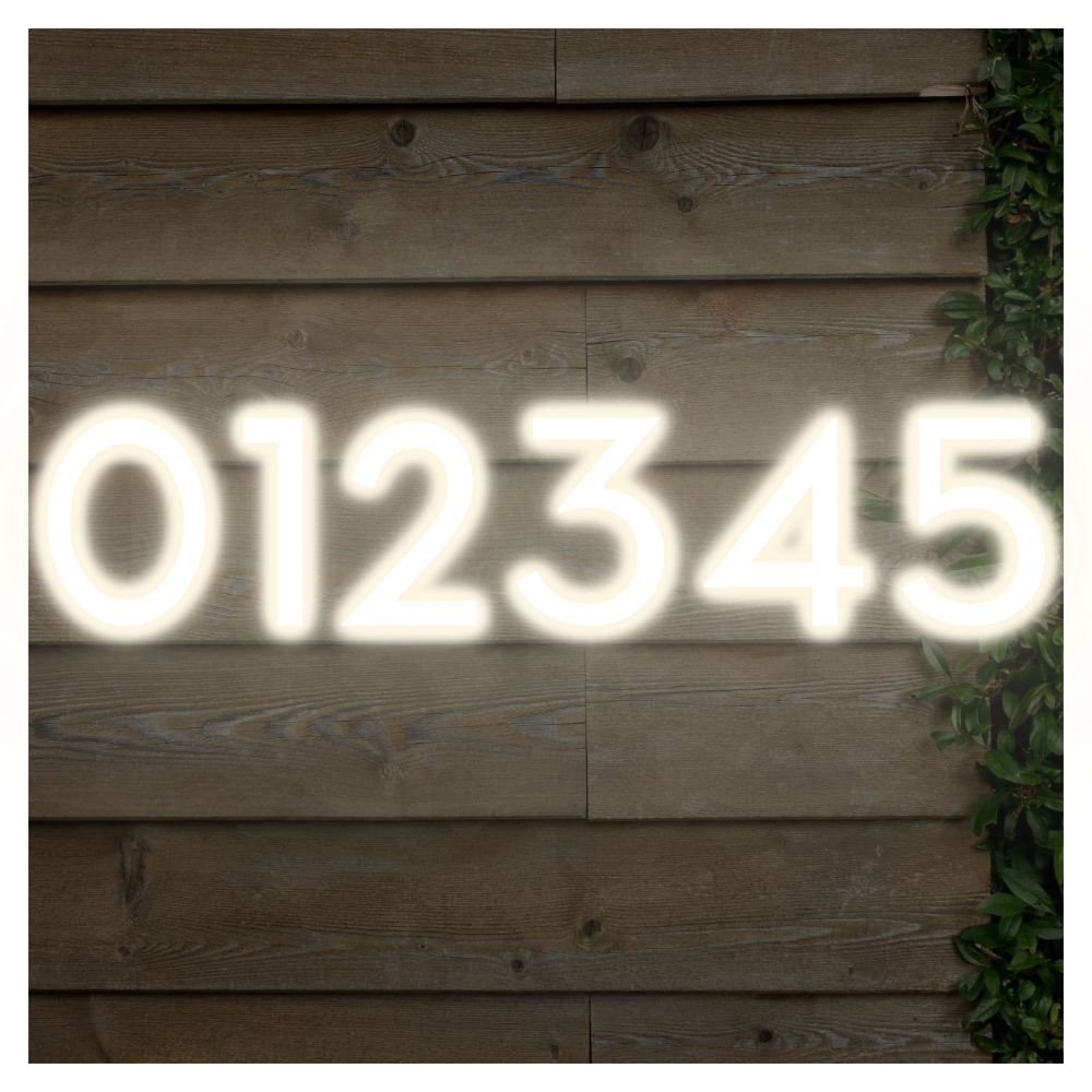 Solar Powered LED House Number Light With Wall Mount Design
