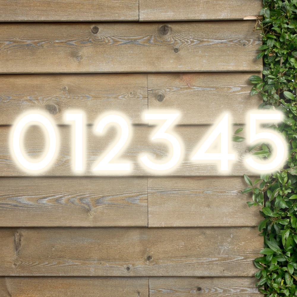 Solar Powered LED House Number Light With Wall Mount Design