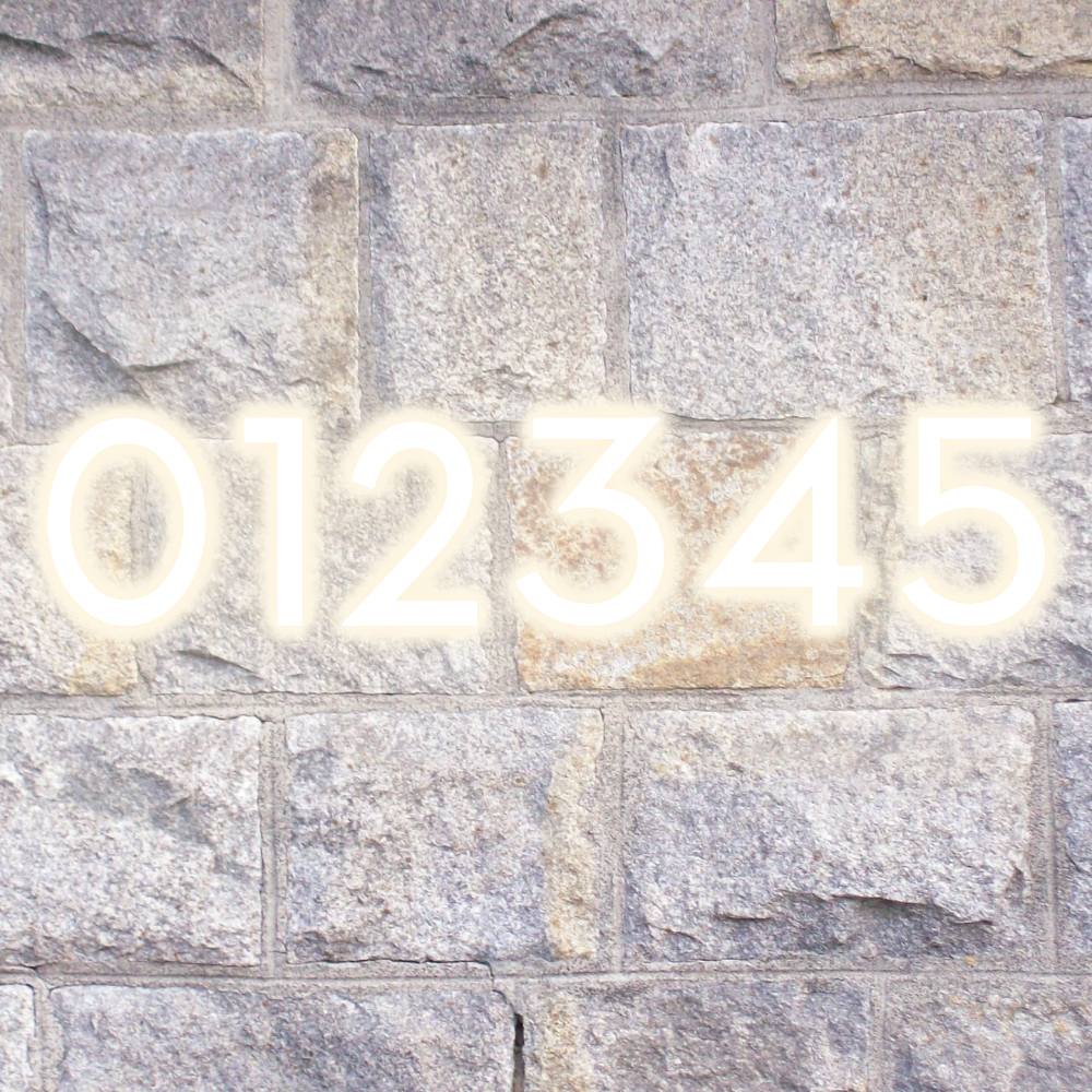 Solar Powered LED House Number Light With Wall Mount Design