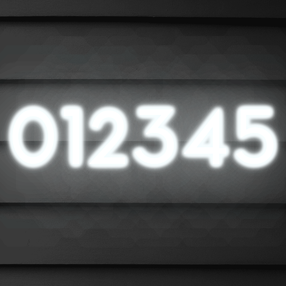 Solar Powered LED House Number Light With Wall Mount Design