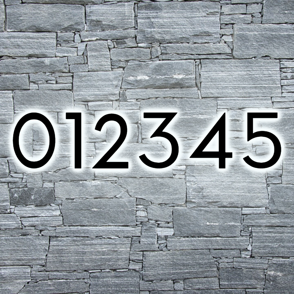 Solar Powered LED House Number Light With Wall Mount Design