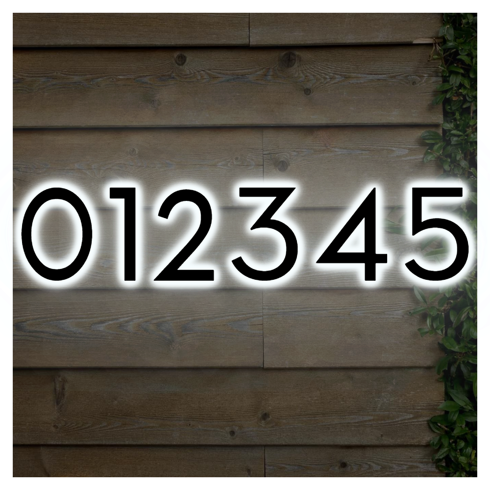 Solar Powered LED House Number Light With Wall Mount Design
