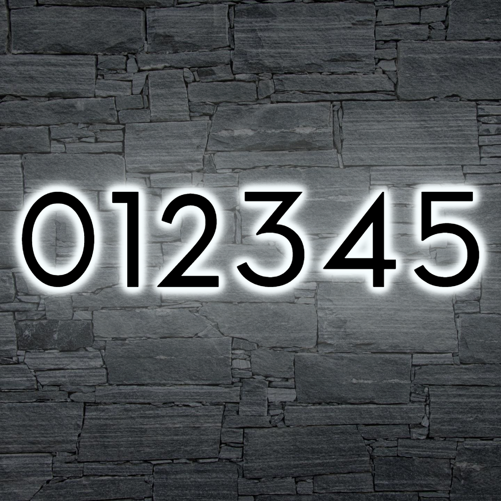 Solar Powered LED House Number Light With Wall Mount Design