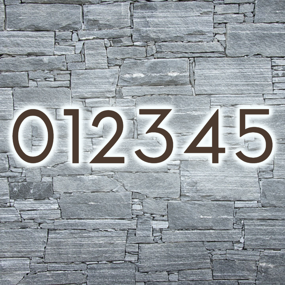 Solar Powered LED House Number Light With Wall Mount Design