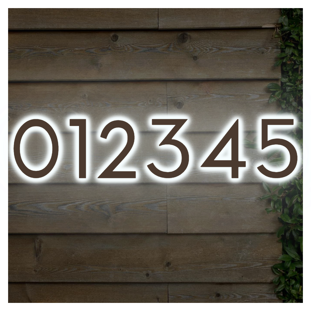 Solar Powered LED House Number Light With Wall Mount Design