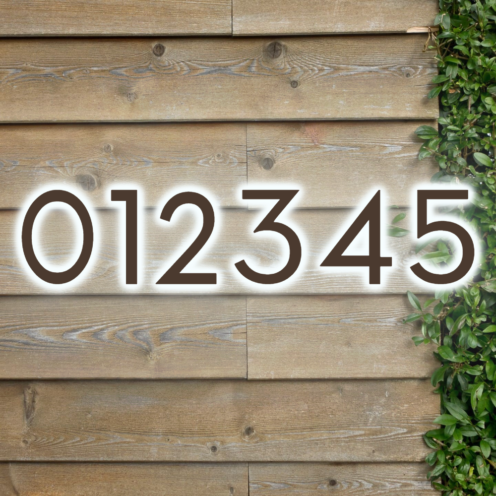 Solar Powered LED House Number Light With Wall Mount Design