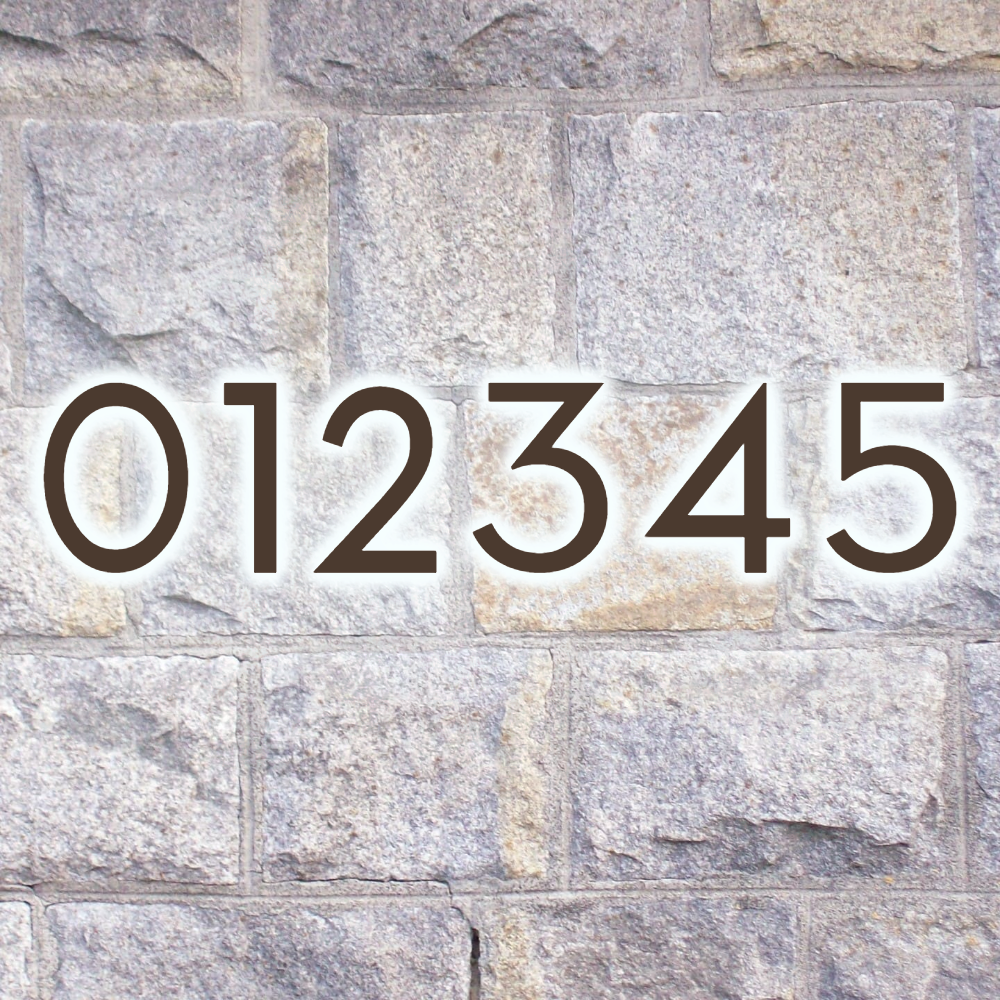 Solar Powered LED House Number Light With Wall Mount Design