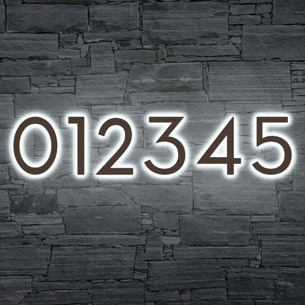 Solar Powered LED House Number Light With Wall Mount Design