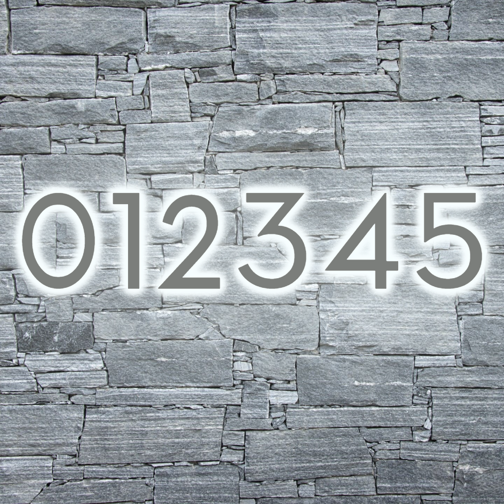 Solar Powered LED House Number Light With Wall Mount Design