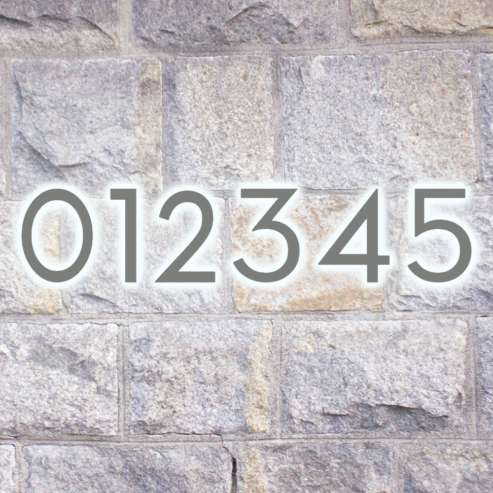 Solar Powered LED House Number Light With Wall Mount Design