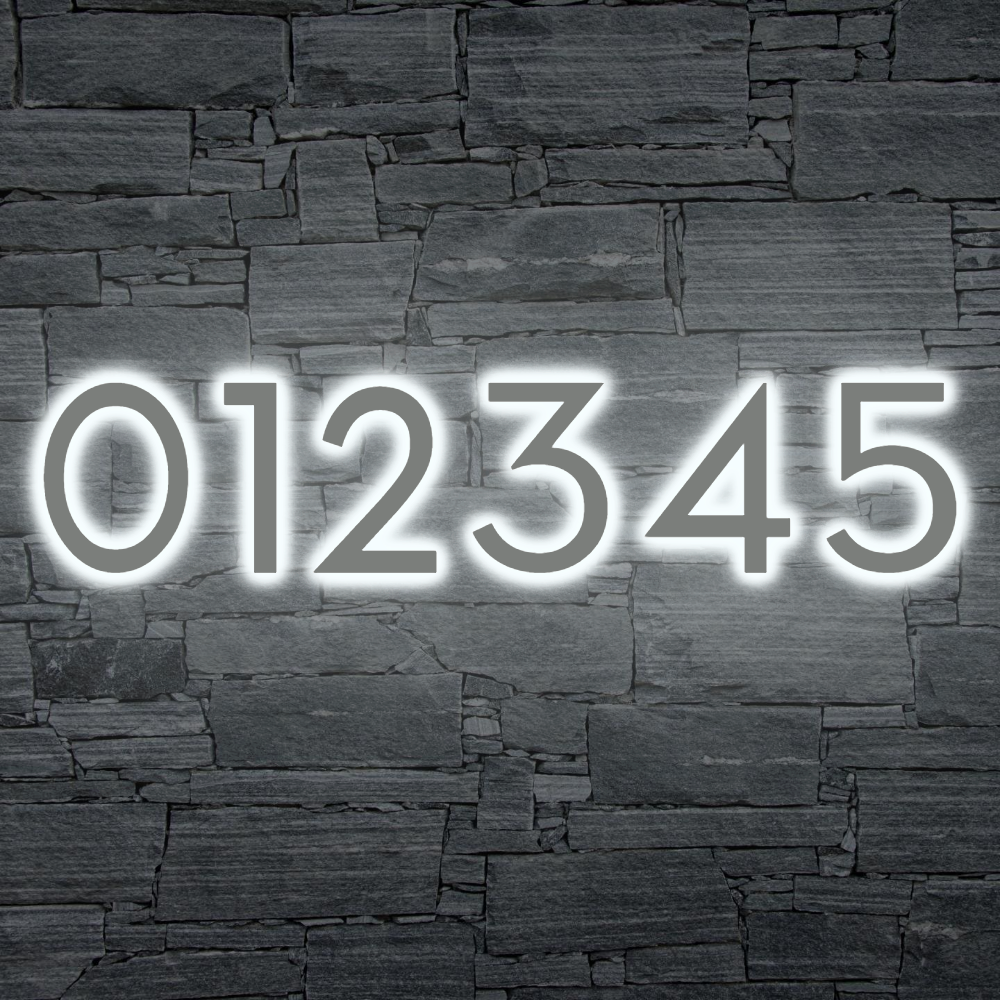 Solar Powered LED House Number Light With Wall Mount Design