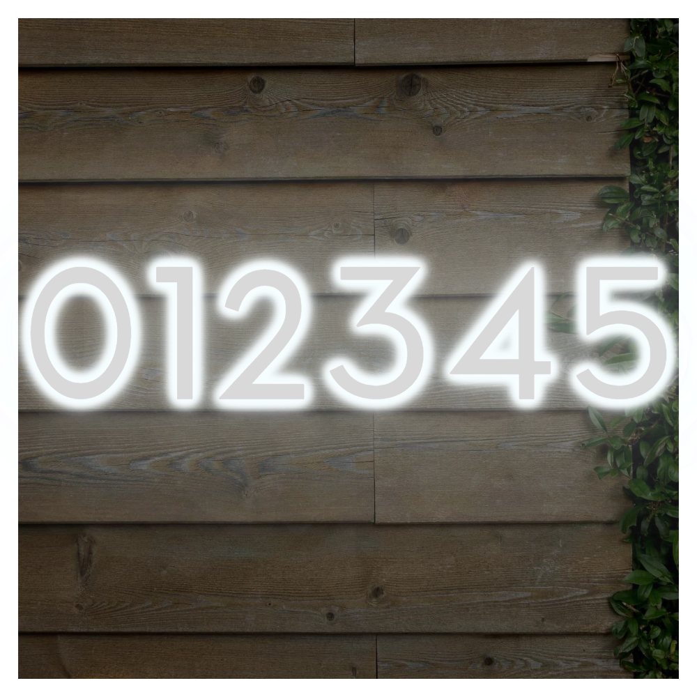 Solar Powered LED House Number Light With Wall Mount Design
