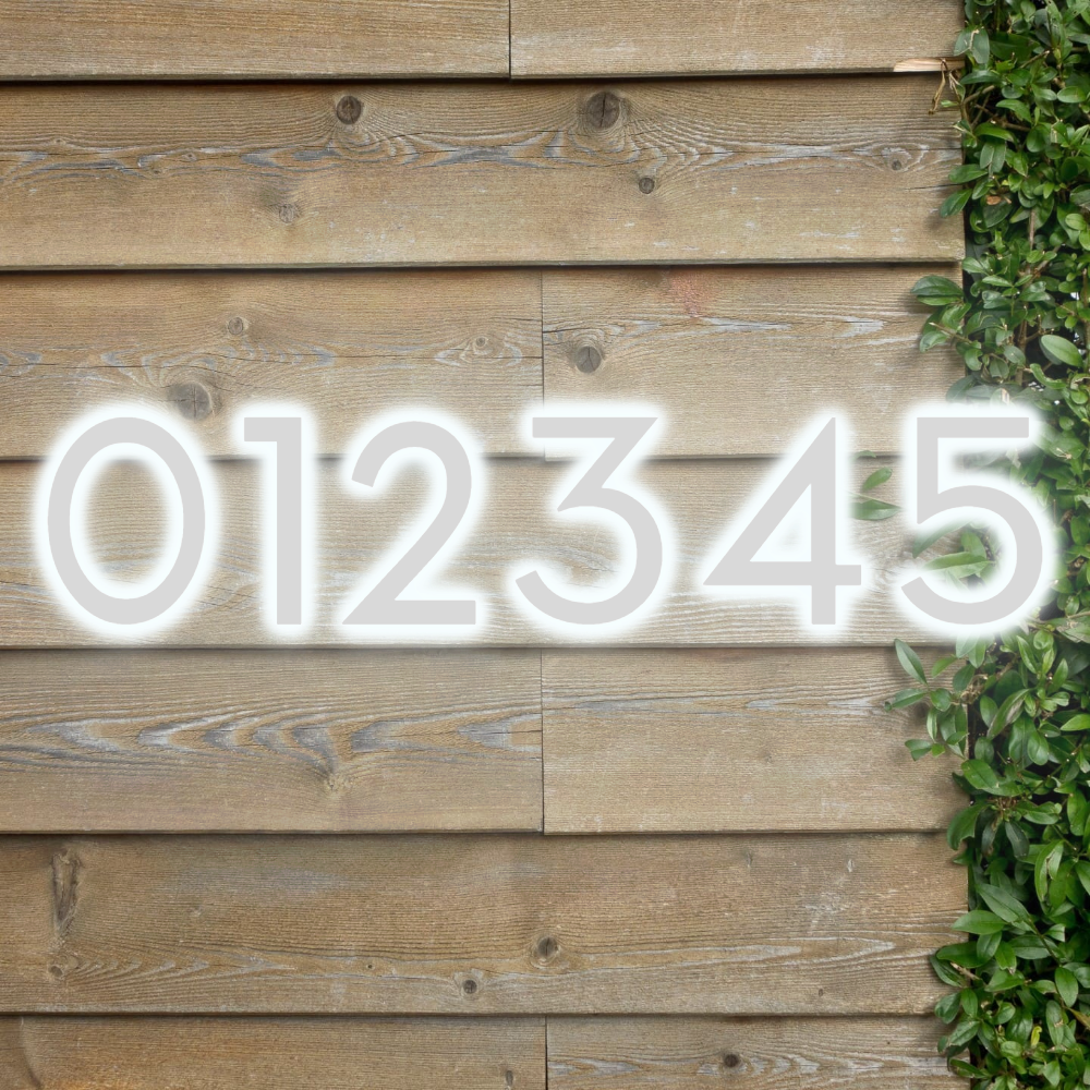 Solar Powered LED House Number Light With Wall Mount Design