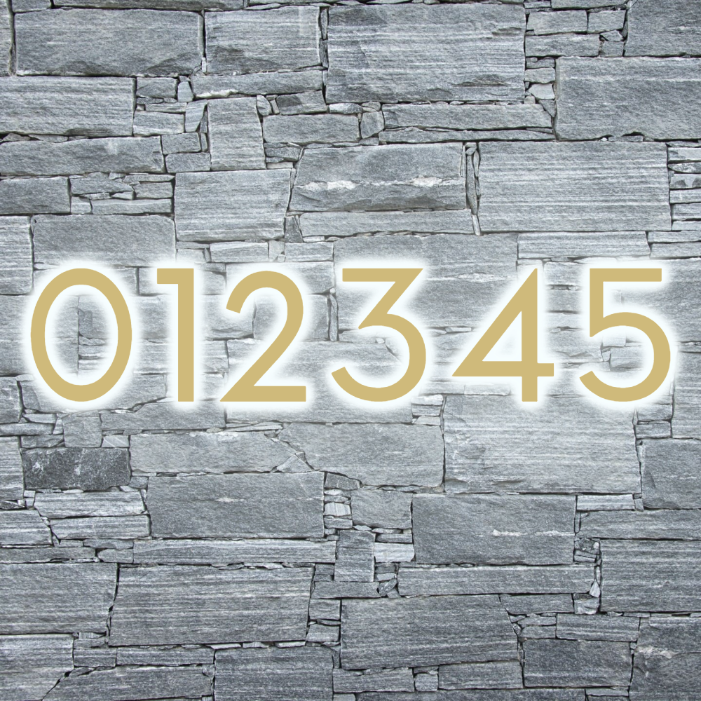 Solar Powered LED House Number Light With Wall Mount Design