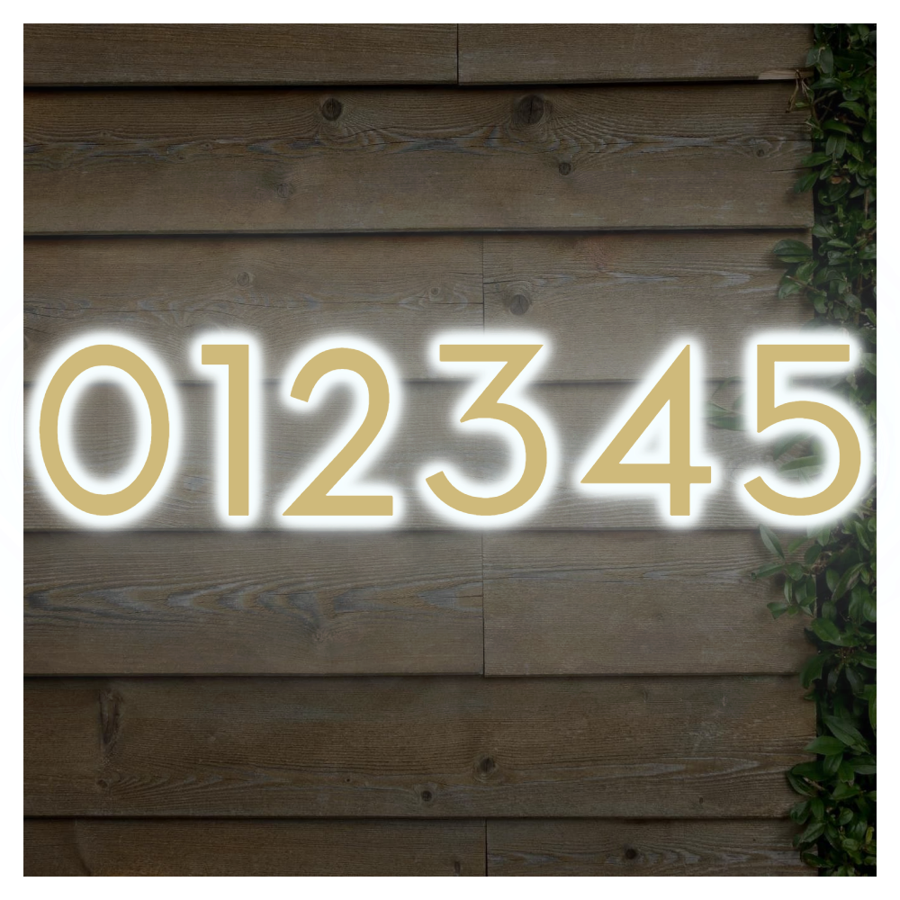 Solar Powered LED House Number Light With Wall Mount Design