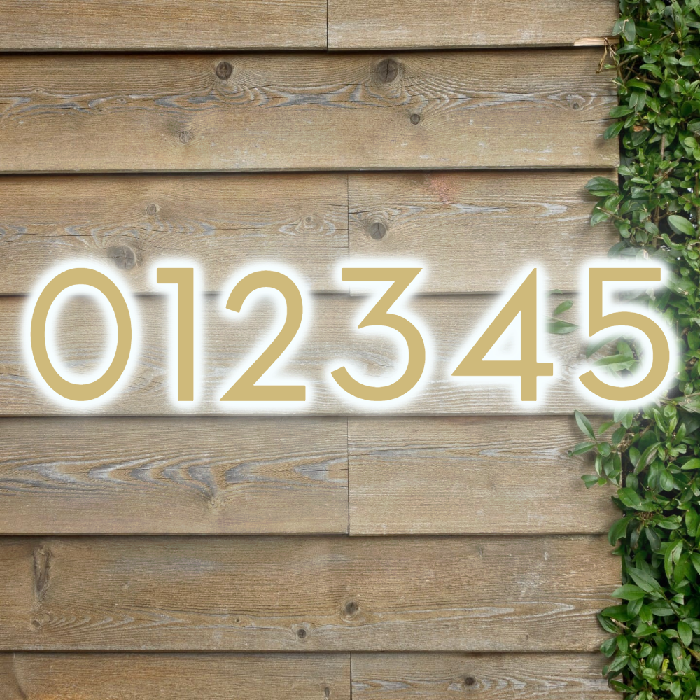 Solar Powered LED House Number Light With Wall Mount Design