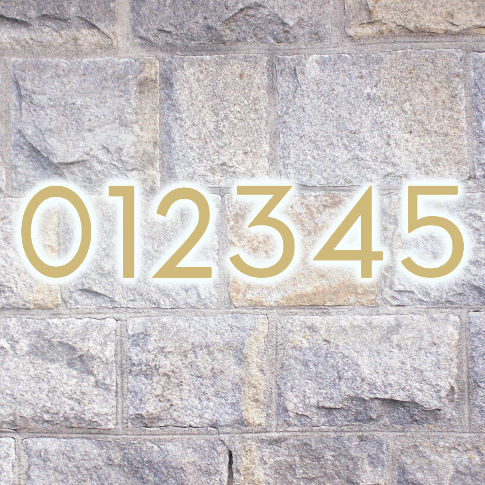 Solar Powered LED House Number Light With Wall Mount Design