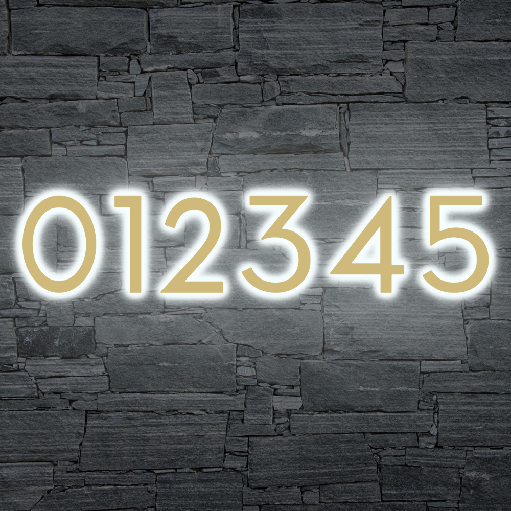 Solar Powered LED House Number Light With Wall Mount Design