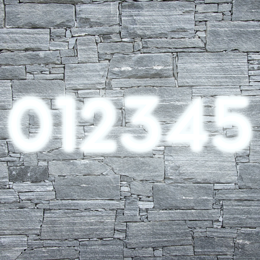 Solar Powered LED House Number Light With Wall Mount Design