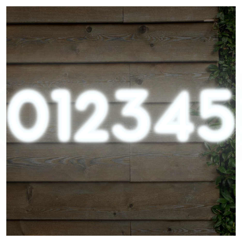 Solar Powered LED House Number Light With Wall Mount Design