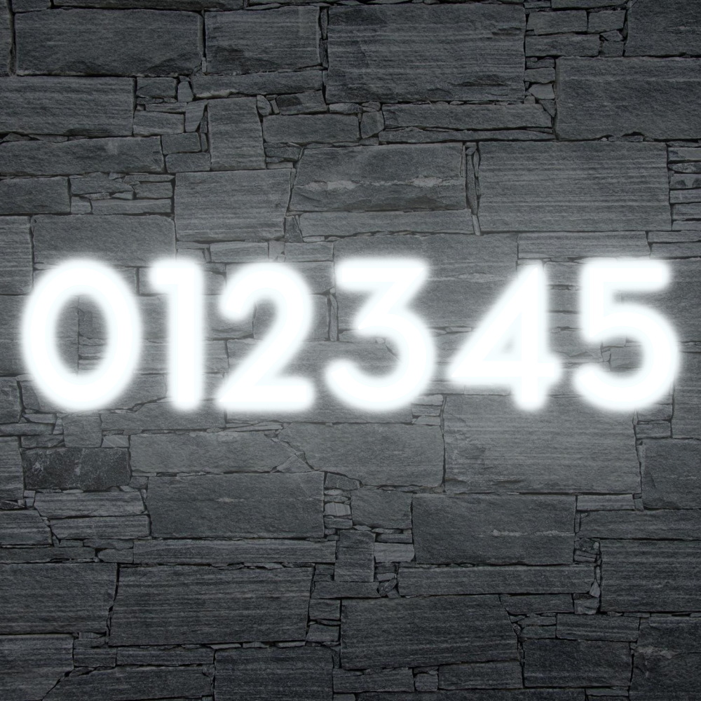 Solar Powered LED House Number Light With Wall Mount Design