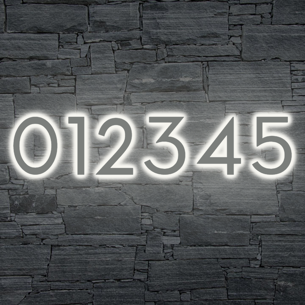 Solar Powered LED House Number Light With Wall Mount Design